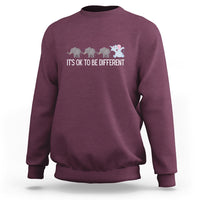 Autism It's Ok To Be Different Elephant Shirt Funny Elephant Sweatshirt - Wonder Print Shop