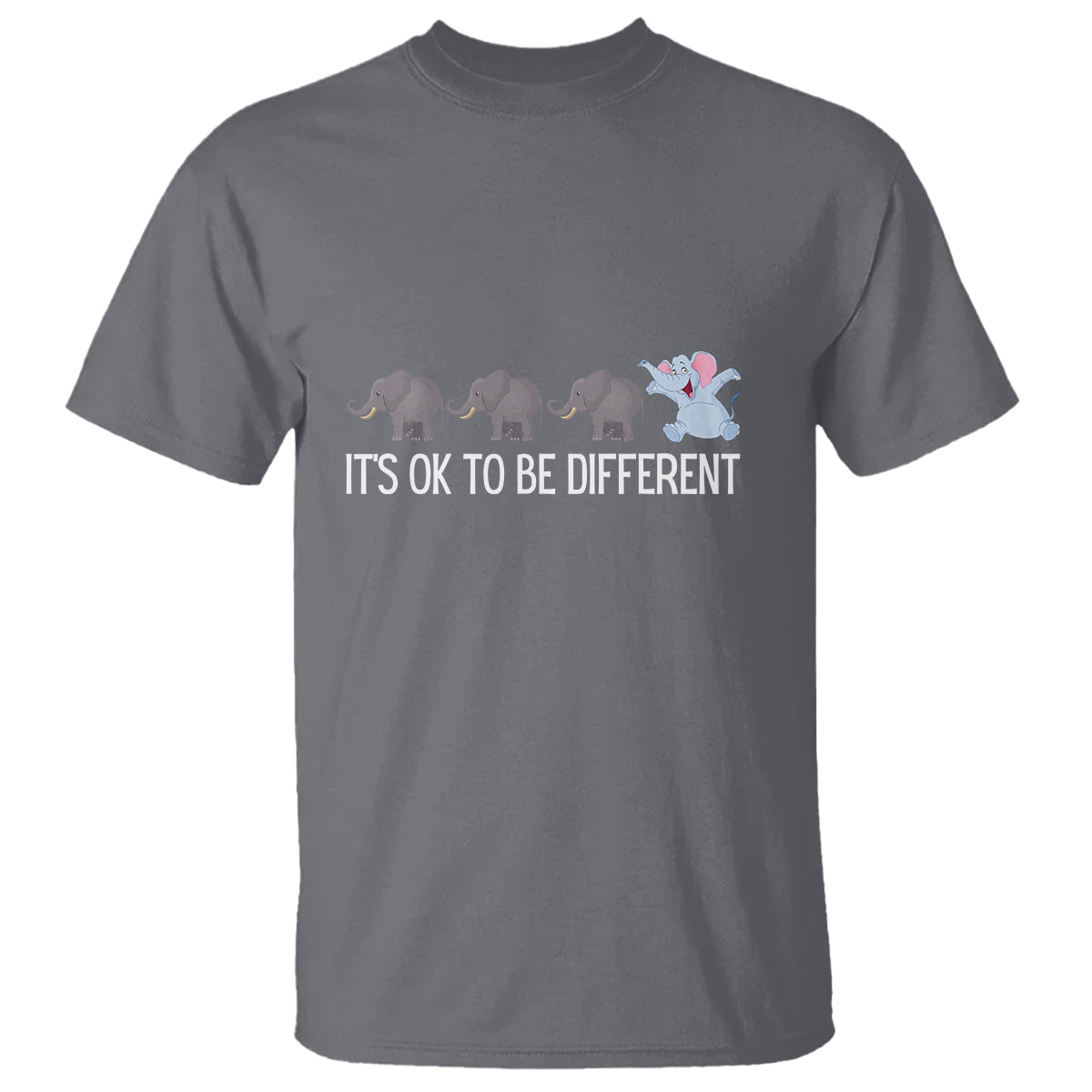 Autism It's Ok To Be Different Elephant Shirt Funny Elephant T Shirt - Wonder Print Shop