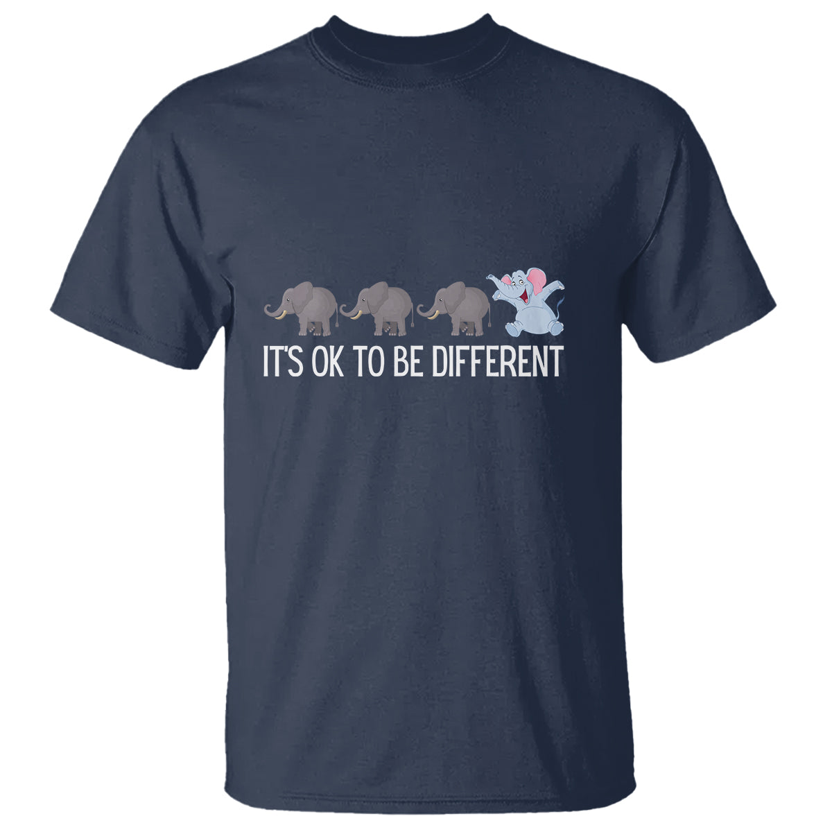 Autism It's Ok To Be Different Elephant Shirt Funny Elephant T Shirt - Wonder Print Shop