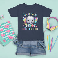 Cute Elephant Autism Awareness T Shirt For Kid Its Ok To Be Different - Wonder Print Shop