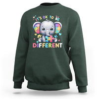 Cute Elephant Autism Awareness Sweatshirt Its Ok To Be Different - Wonder Print Shop