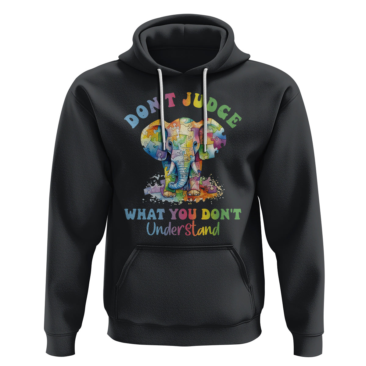 Autism Awareness Acceptance Elephant Hoodie It's OK To Be Different - Wonder Print Shop