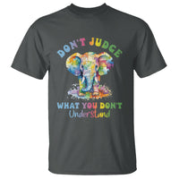 Autism Awareness Acceptance Elephant T Shirt It's OK To Be Different - Wonder Print Shop