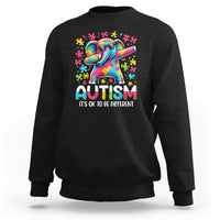 Autism Awareness Dabbing Elephant Sweatshirt Its Ok To Be Different - Wonder Print Shop