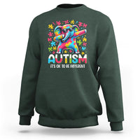 Autism Awareness Dabbing Elephant Sweatshirt Its Ok To Be Different - Wonder Print Shop