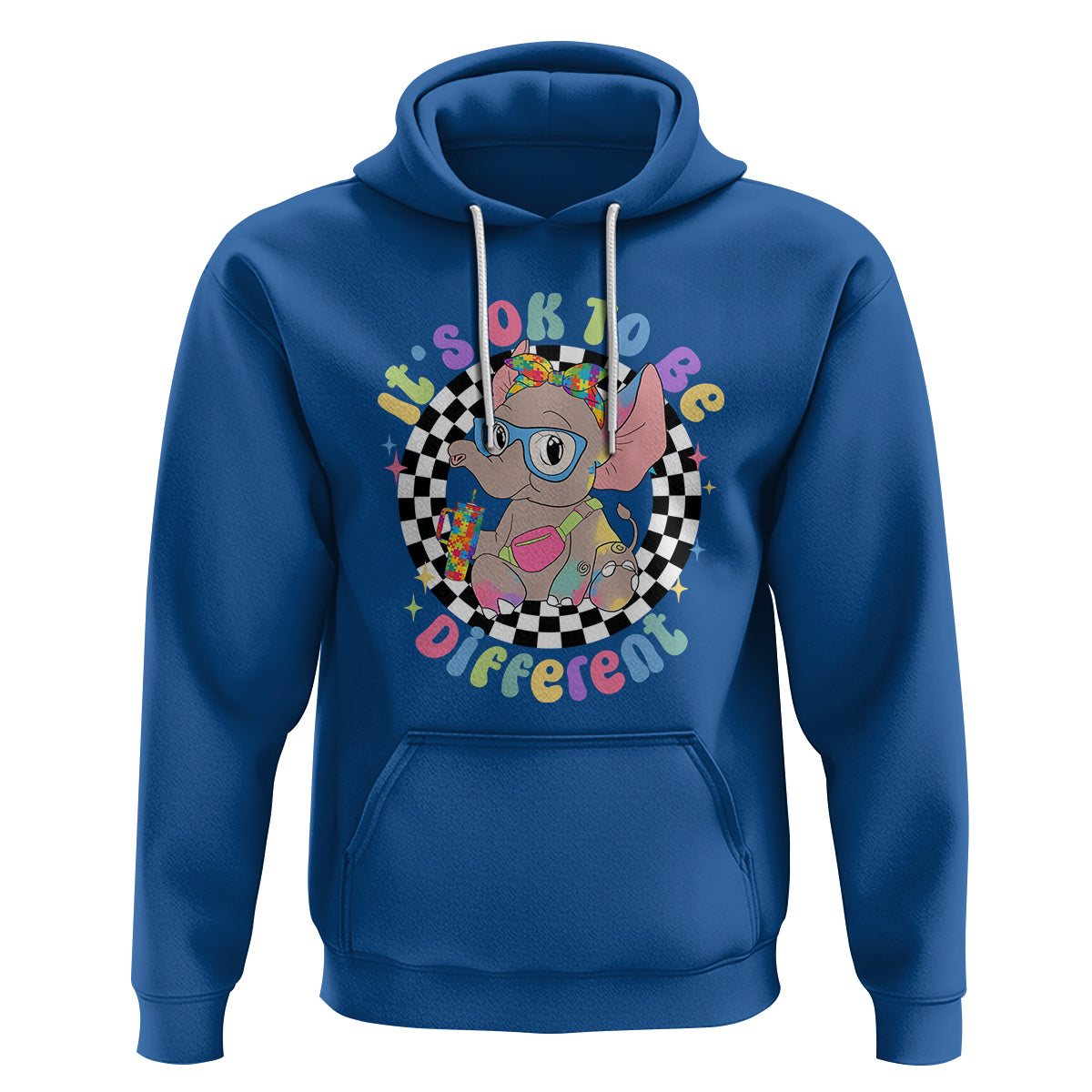 Support Autism Hoodie It's Okay To Be Different Funny Elephant - Wonder Print Shop