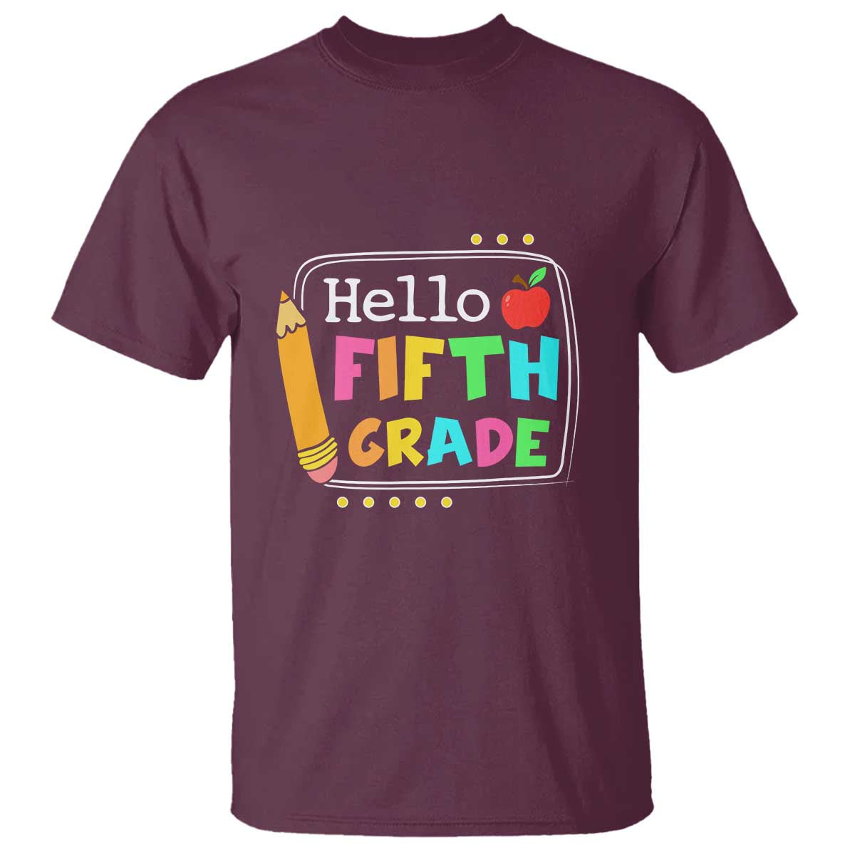 Hello Fifth Grade T Shirt Back to School Outfit for 5th Graders - Wonder Print Shop