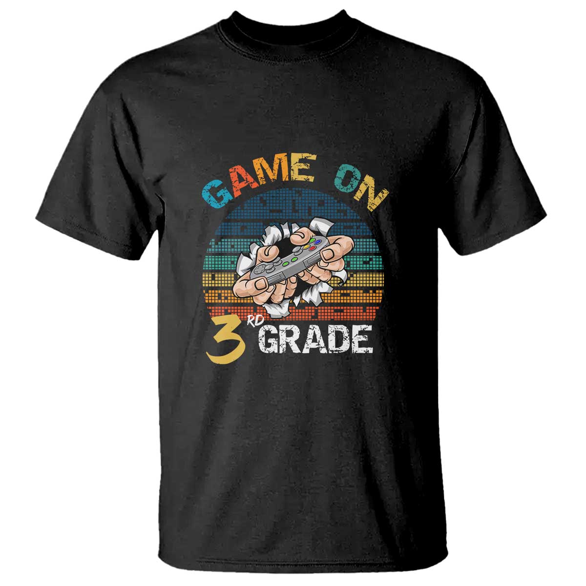 Game On 3rd Grade T Shirt Funny Back to School Gamer Level Unlocked - Wonder Print Shop