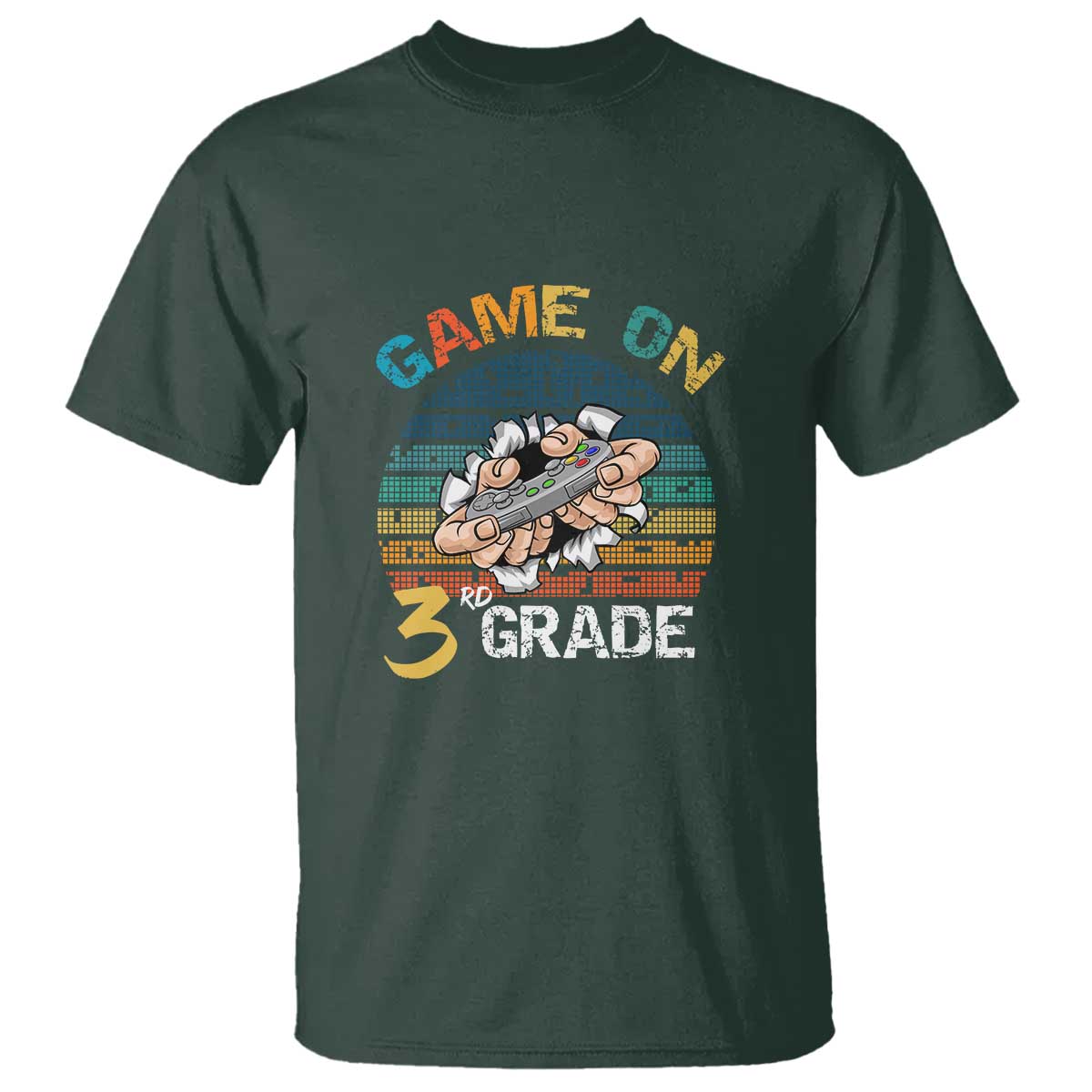 Game On 3rd Grade T Shirt Funny Back to School Gamer Level Unlocked - Wonder Print Shop
