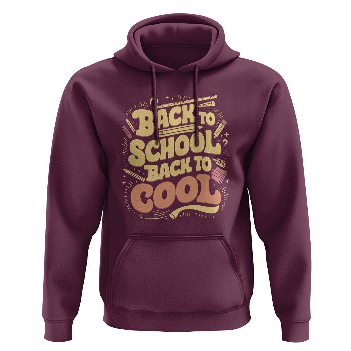 Funny Back to School Hoodie Back to Cool Design - Wonder Print Shop
