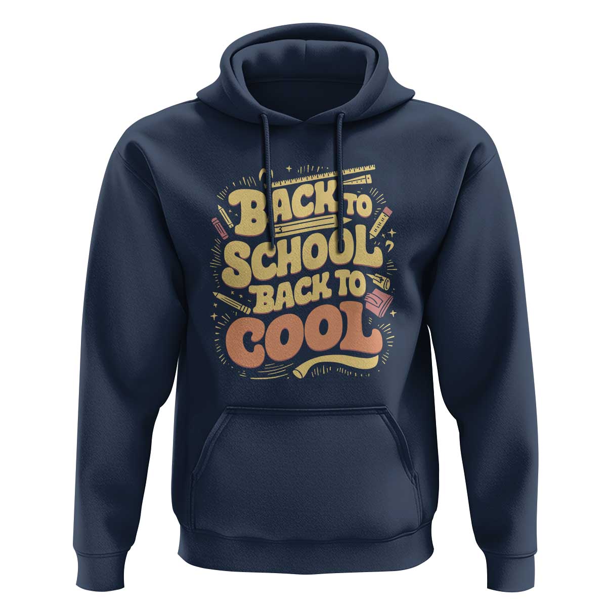 Funny Back to School Hoodie Back to Cool Design - Wonder Print Shop