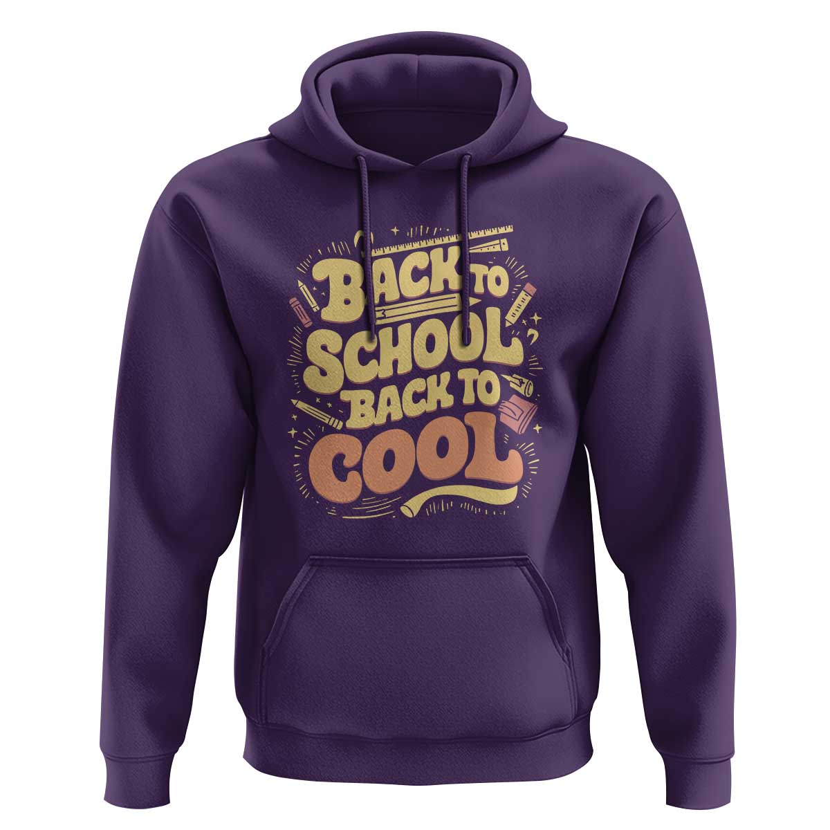 Funny Back to School Hoodie Back to Cool Design - Wonder Print Shop