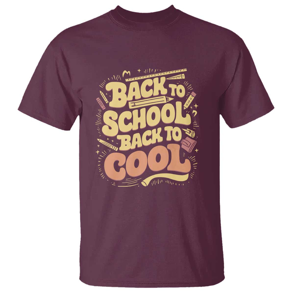 Funny Back to School T Shirt Back to Cool Design - Wonder Print Shop