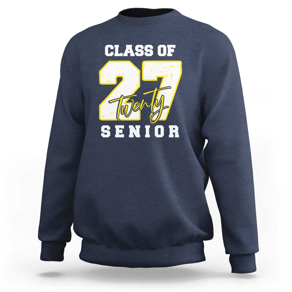 Class of 2027 Senior Sweatshirt 12th Grade Back to School High School - Wonder Print Shop