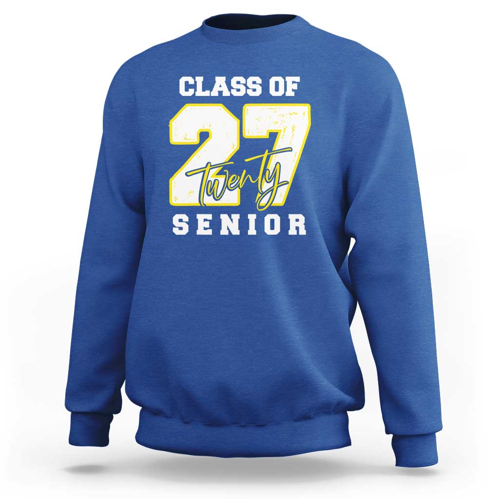 Class of 2027 Senior Sweatshirt 12th Grade Back to School High School - Wonder Print Shop