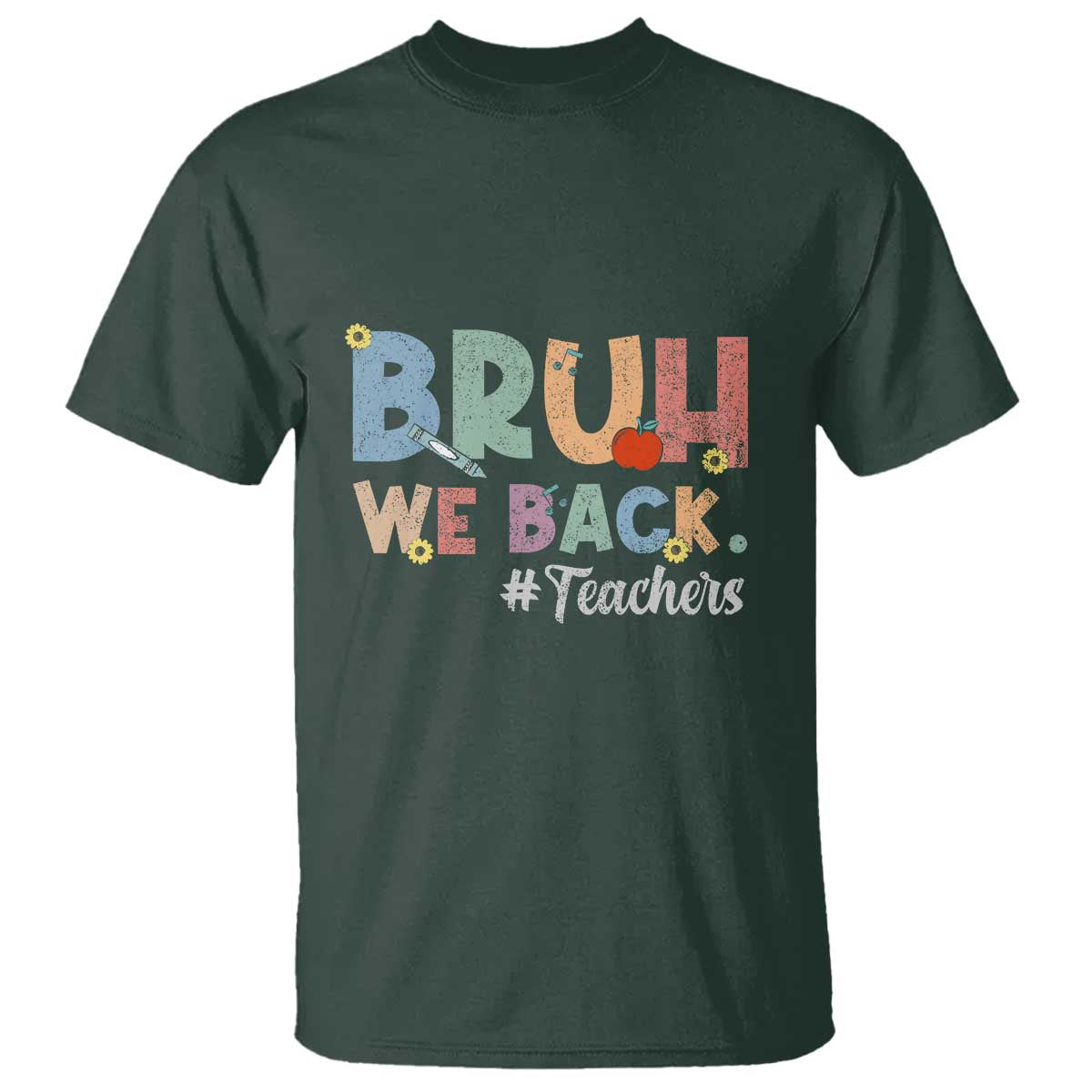 Bruh We Back 1st Graders T Shirt Retro Vintage Back to School Design - Wonder Print Shop