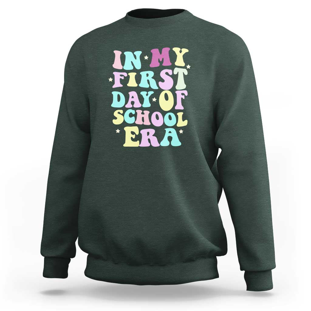 In My First Day of School Era Sweatshirt Back to School Retro Style - Wonder Print Shop