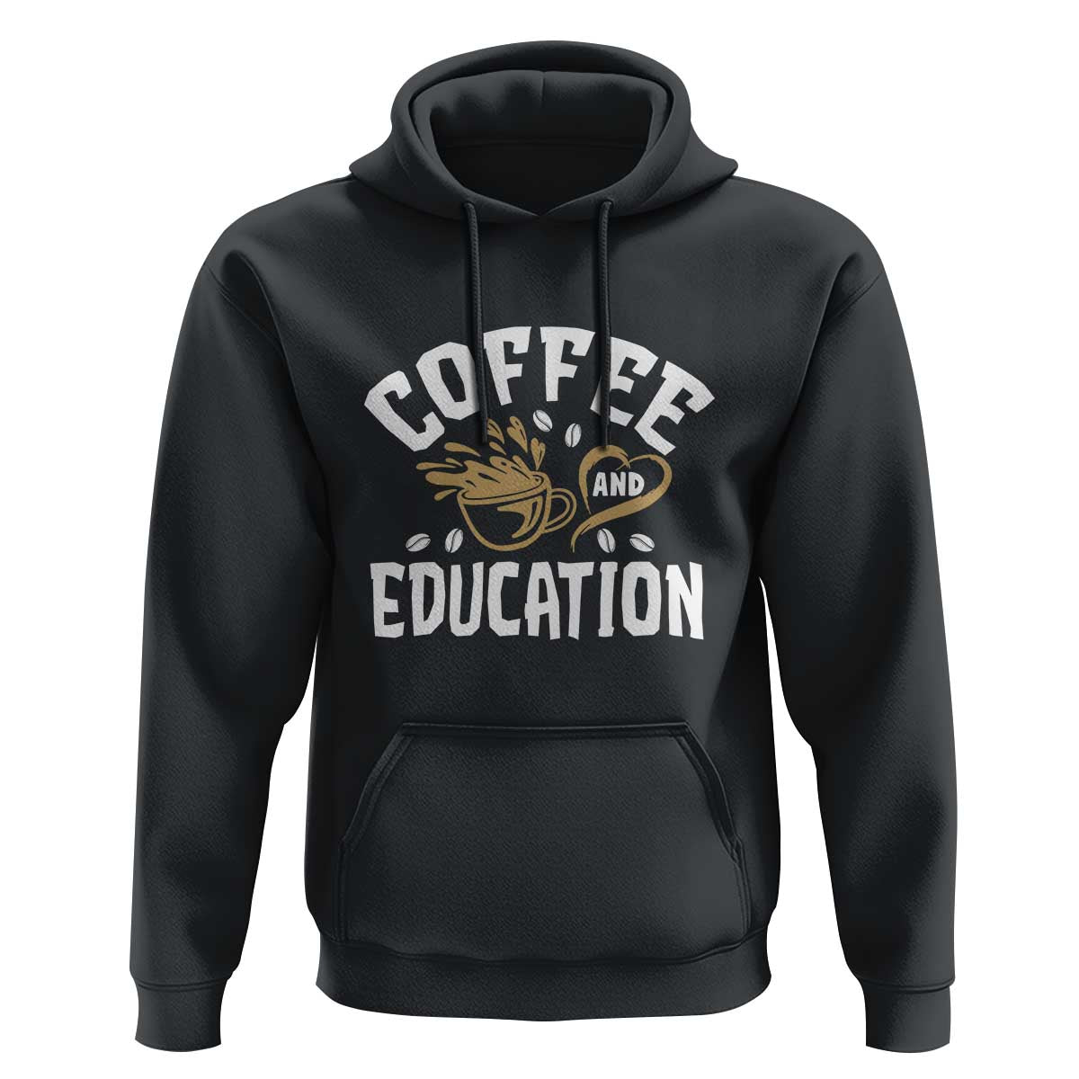Coffee Lover Teacher Hoodie Caffeinate & Educate Quote Design - Wonder Print Shop