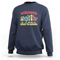Welcome Back to School Sweatshirt Happy First Day for Teachers, Boys, & Girls - Wonder Print Shop