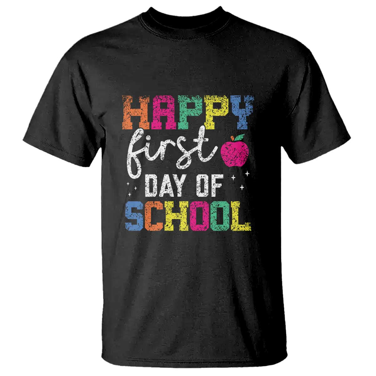 First Day of School T Shirt Happy Design for Teachers & Students - Wonder Print Shop