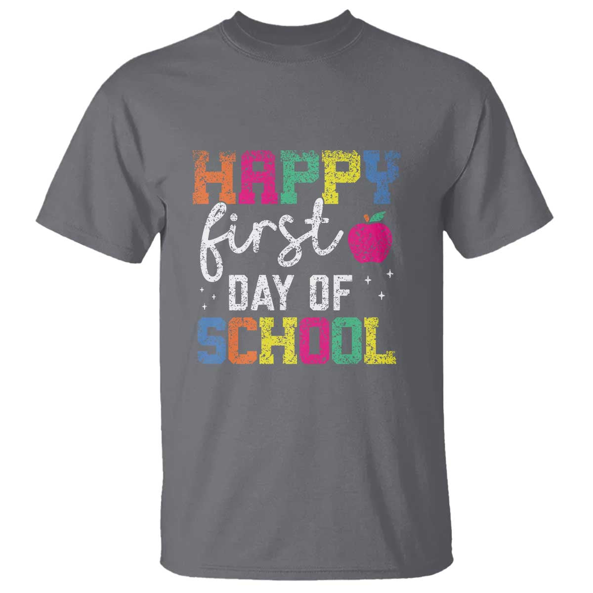 First Day of School T Shirt Happy Design for Teachers & Students - Wonder Print Shop