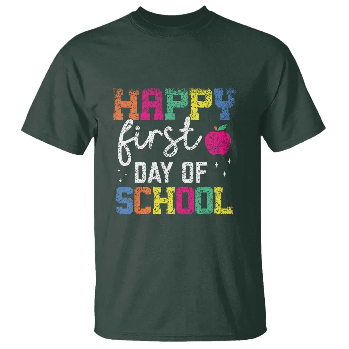 First Day of School T Shirt Happy Design for Teachers & Students - Wonder Print Shop