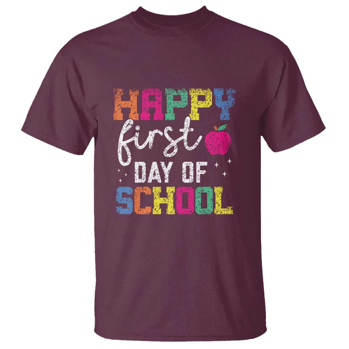 First Day of School T Shirt Happy Design for Teachers & Students - Wonder Print Shop