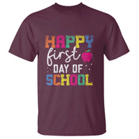 First Day of School T Shirt Happy Design for Teachers & Students - Wonder Print Shop