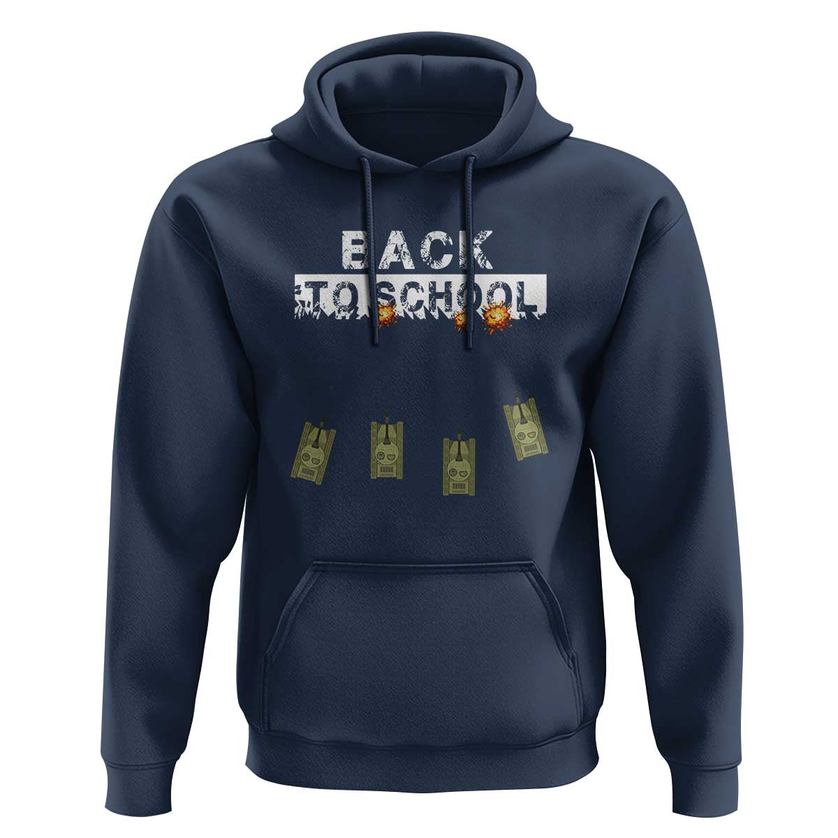 Back to School Game Over Tee Hoodie Funny Tank Design with Military Twist - Wonder Print Shop