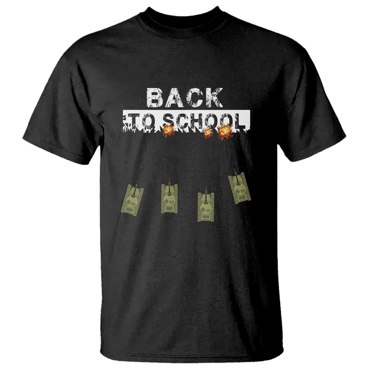 Back to School Game Over Tee T Shirt Funny Tank Design with Military Twist - Wonder Print Shop