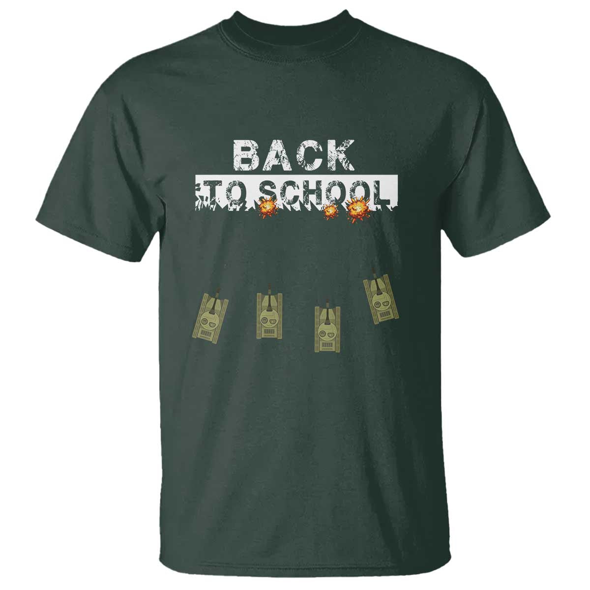 Back to School Game Over Tee T Shirt Funny Tank Design with Military Twist - Wonder Print Shop