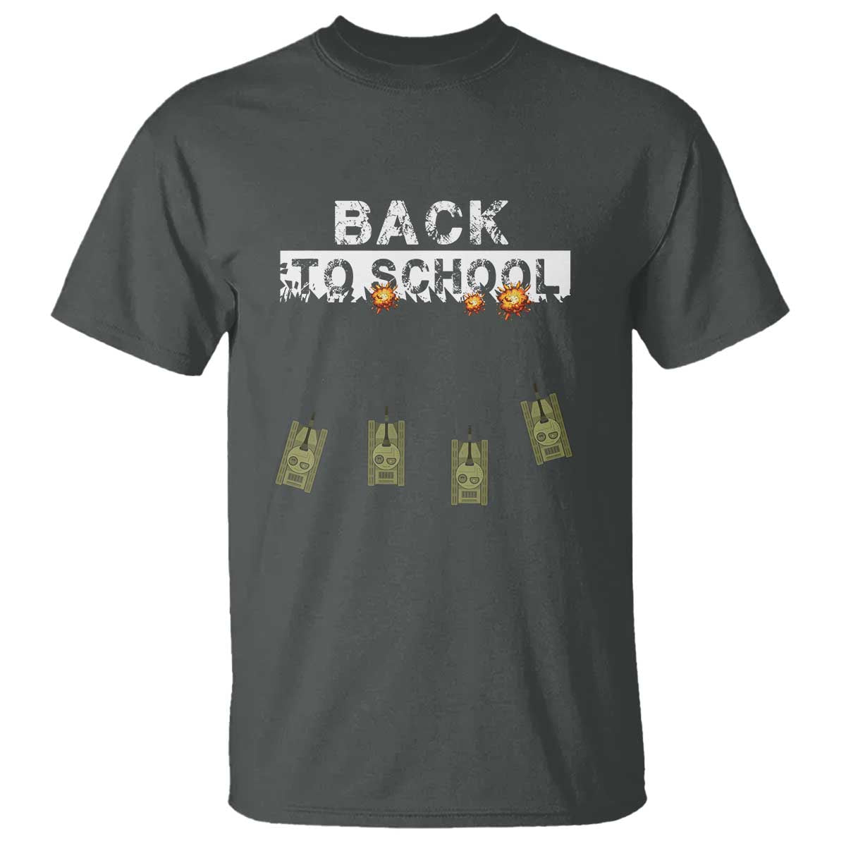 Back to School Game Over Tee T Shirt Funny Tank Design with Military Twist - Wonder Print Shop