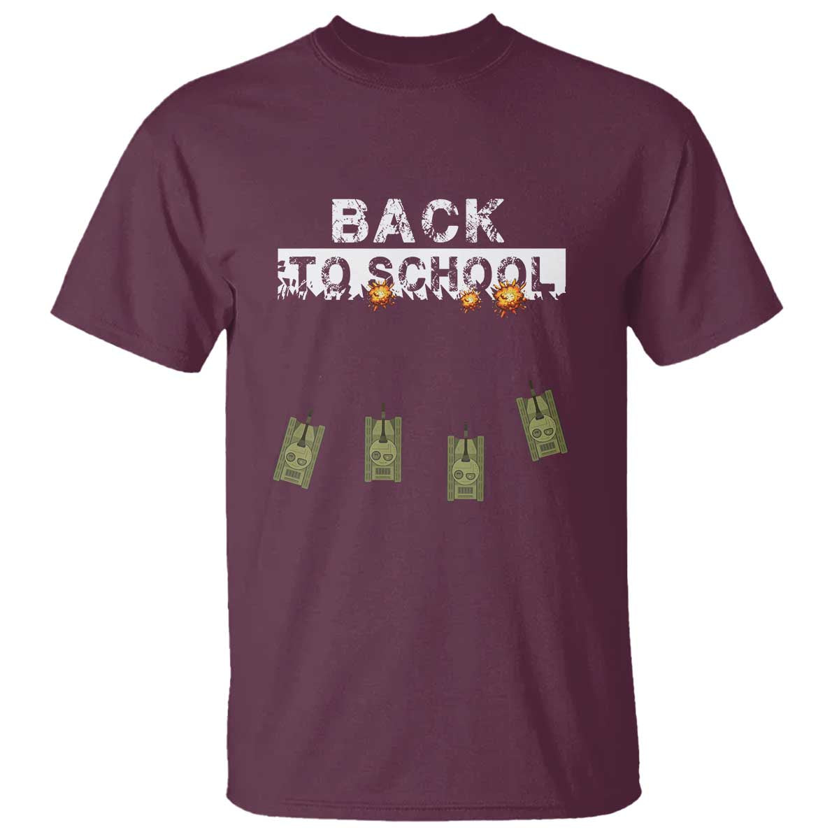 Back to School Game Over Tee T Shirt Funny Tank Design with Military Twist - Wonder Print Shop