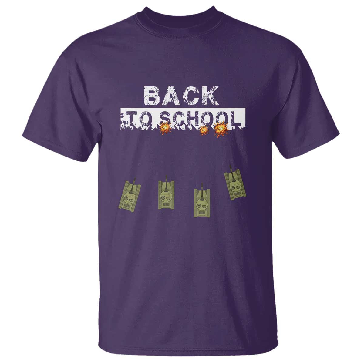 Back to School Game Over Tee T Shirt Funny Tank Design with Military Twist - Wonder Print Shop