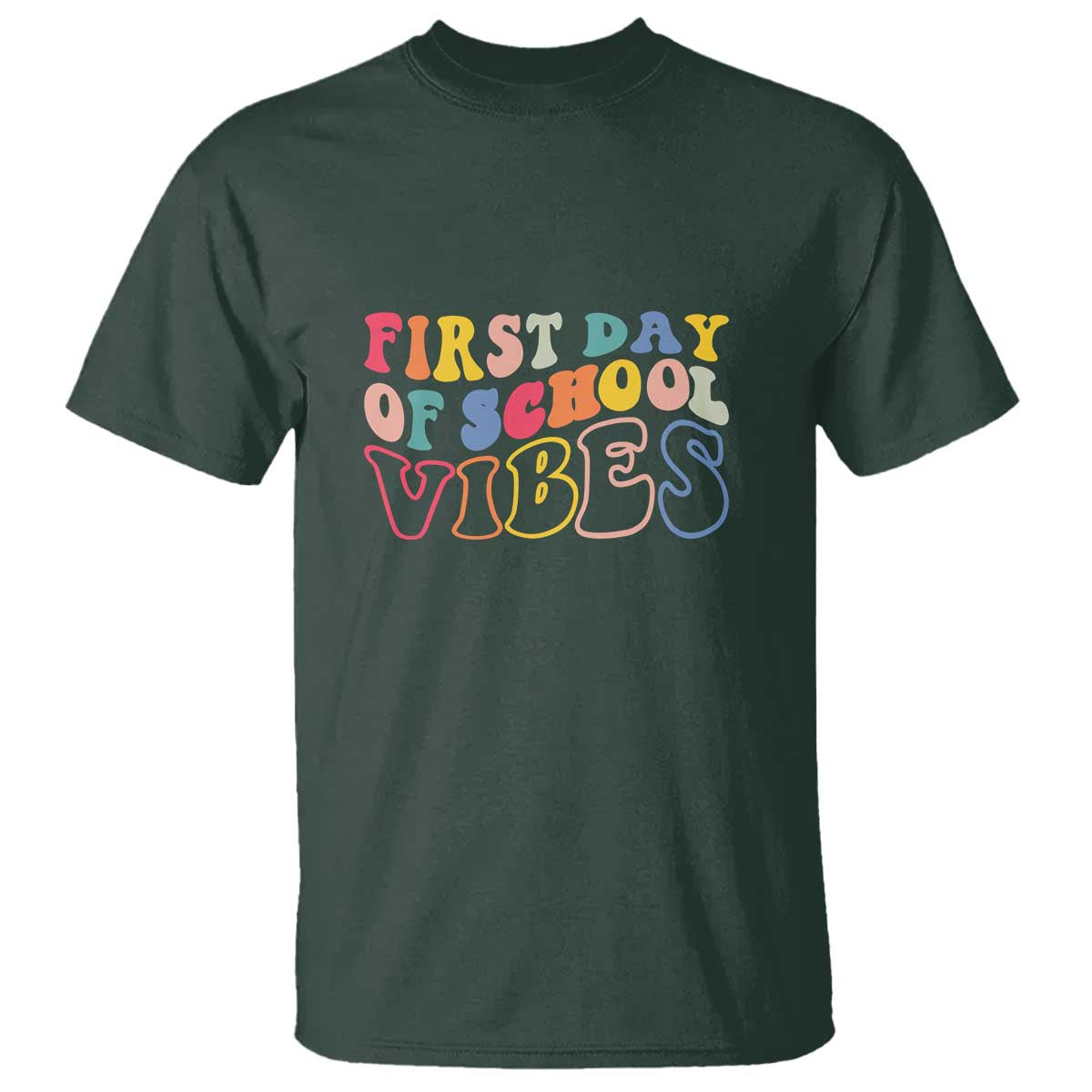 First Day of School Vibes T Shirt Happy Back to School for Teachers - Wonder Print Shop