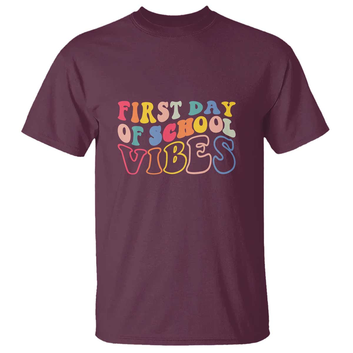 First Day of School Vibes T Shirt Happy Back to School for Teachers - Wonder Print Shop
