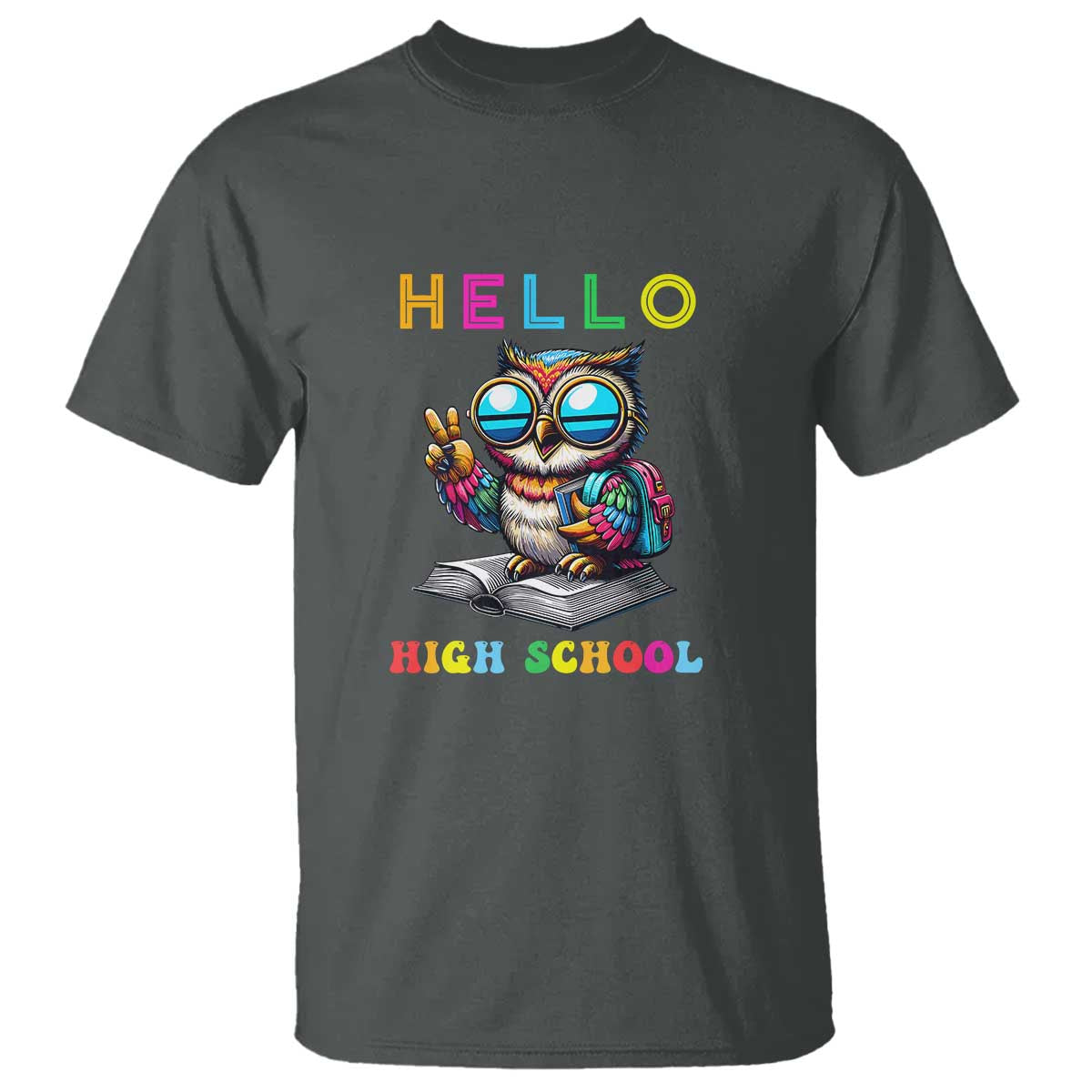 Hello High School Owl Lover T Shirt Back to School for Boys & Girls - Wonder Print Shop