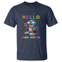 Hello High School Owl Lover T Shirt Back to School for Boys & Girls - Wonder Print Shop