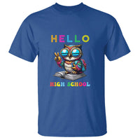 Hello High School Owl Lover T Shirt Back to School for Boys & Girls - Wonder Print Shop