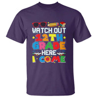 Watch Out 12th Grade Here I Come T Shirt Senior Year High School Tee - Wonder Print Shop