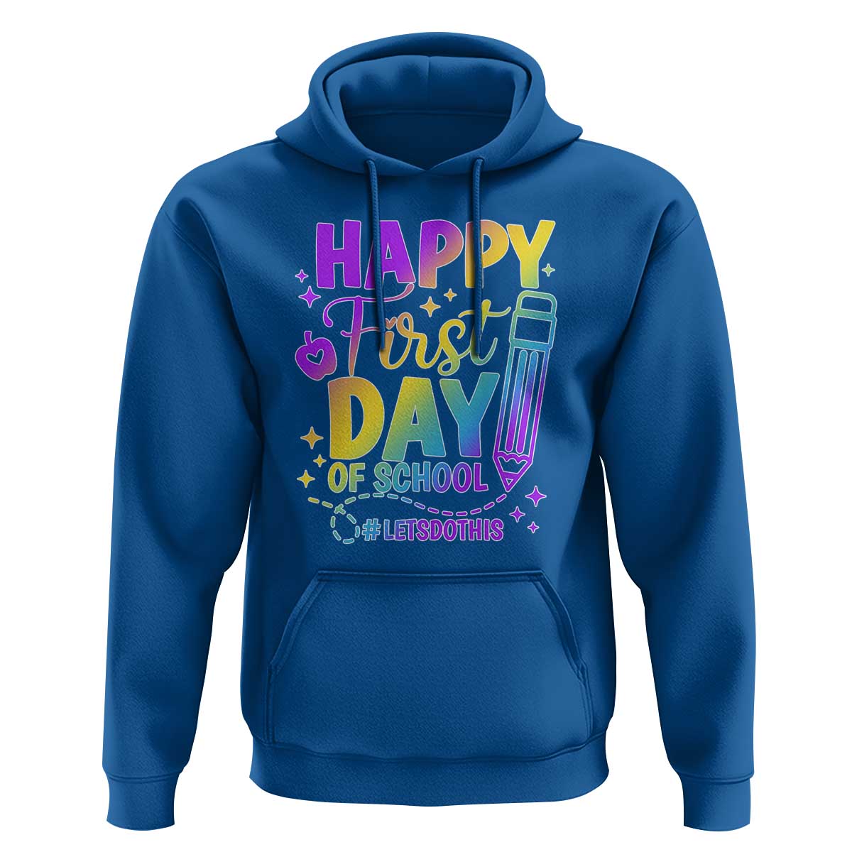 Happy First Day of School Kindergarten for Kids Hoodie Cute & Comfy Back-to-School Shirt - Wonder Print Shop