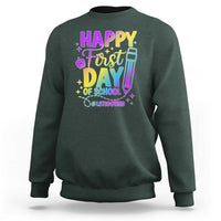 Happy First Day of School Kindergarten for Kids Sweatshirt Cute & Comfy Back-to-School Shirt - Wonder Print Shop