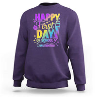 Happy First Day of School Kindergarten for Kids Sweatshirt Cute & Comfy Back-to-School Shirt - Wonder Print Shop
