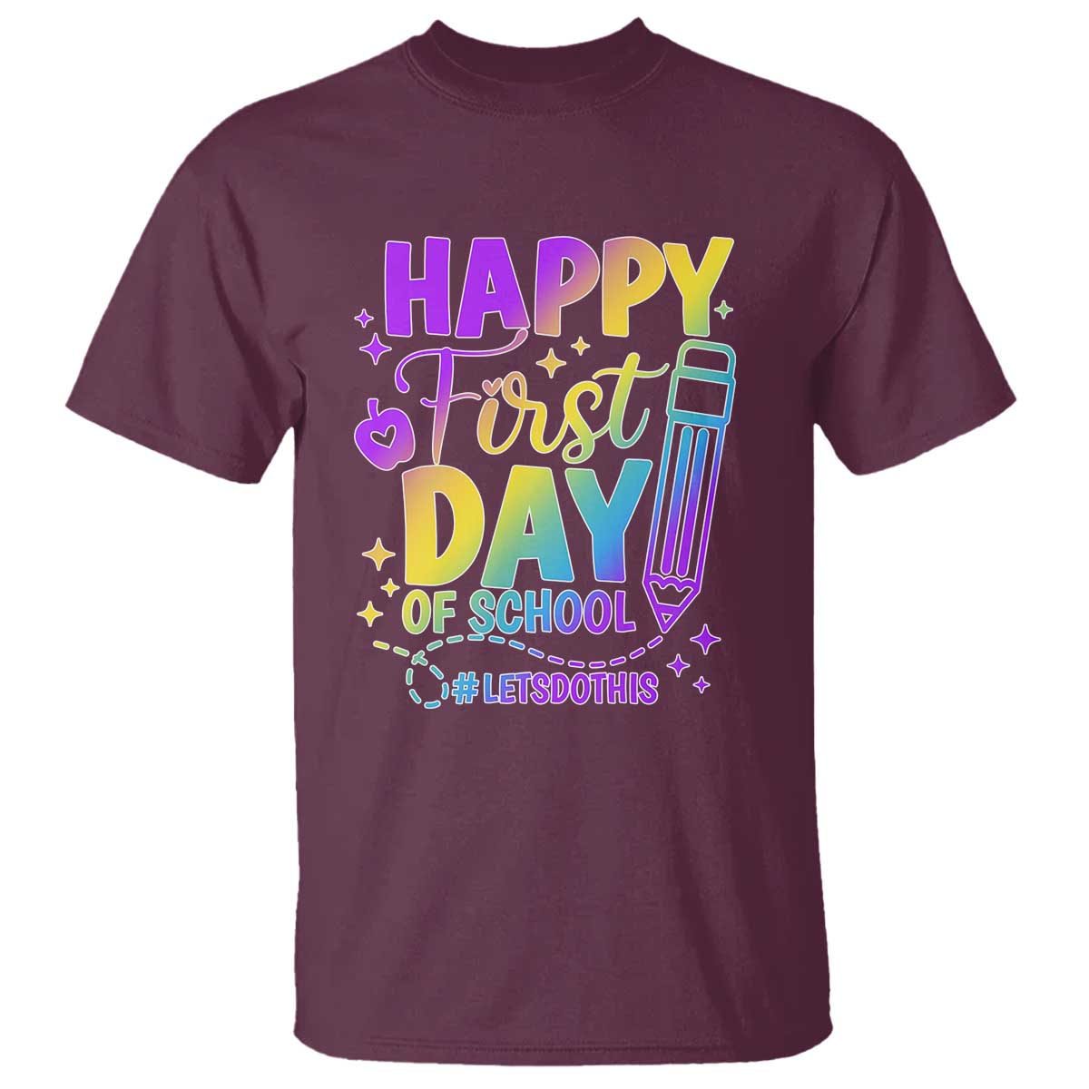 Happy First Day of School Kindergarten for Kids T Shirt Cute & Comfy Back-to-School Shirt - Wonder Print Shop
