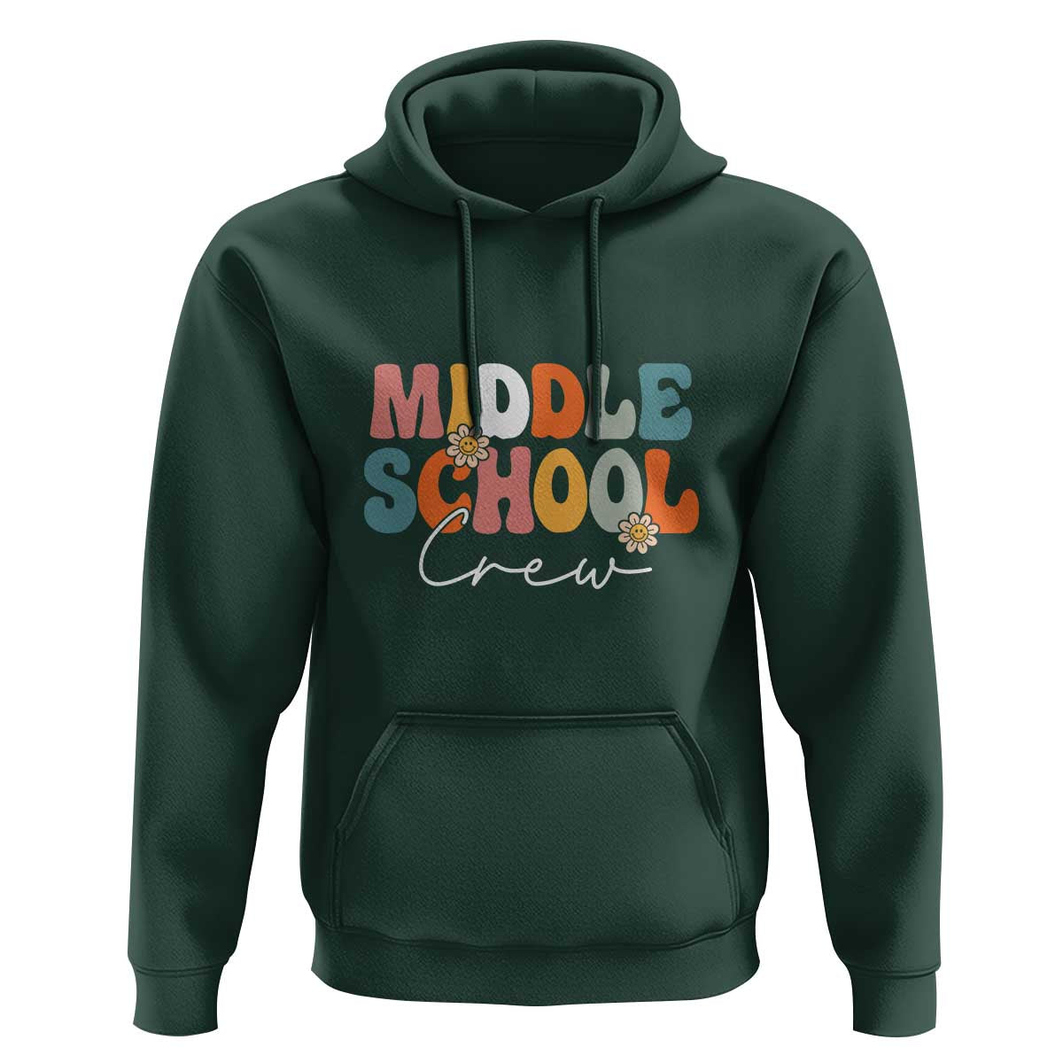Retro Groovy Vintage Middle School Squad First Day of School Hoodie - Wonder Print Shop
