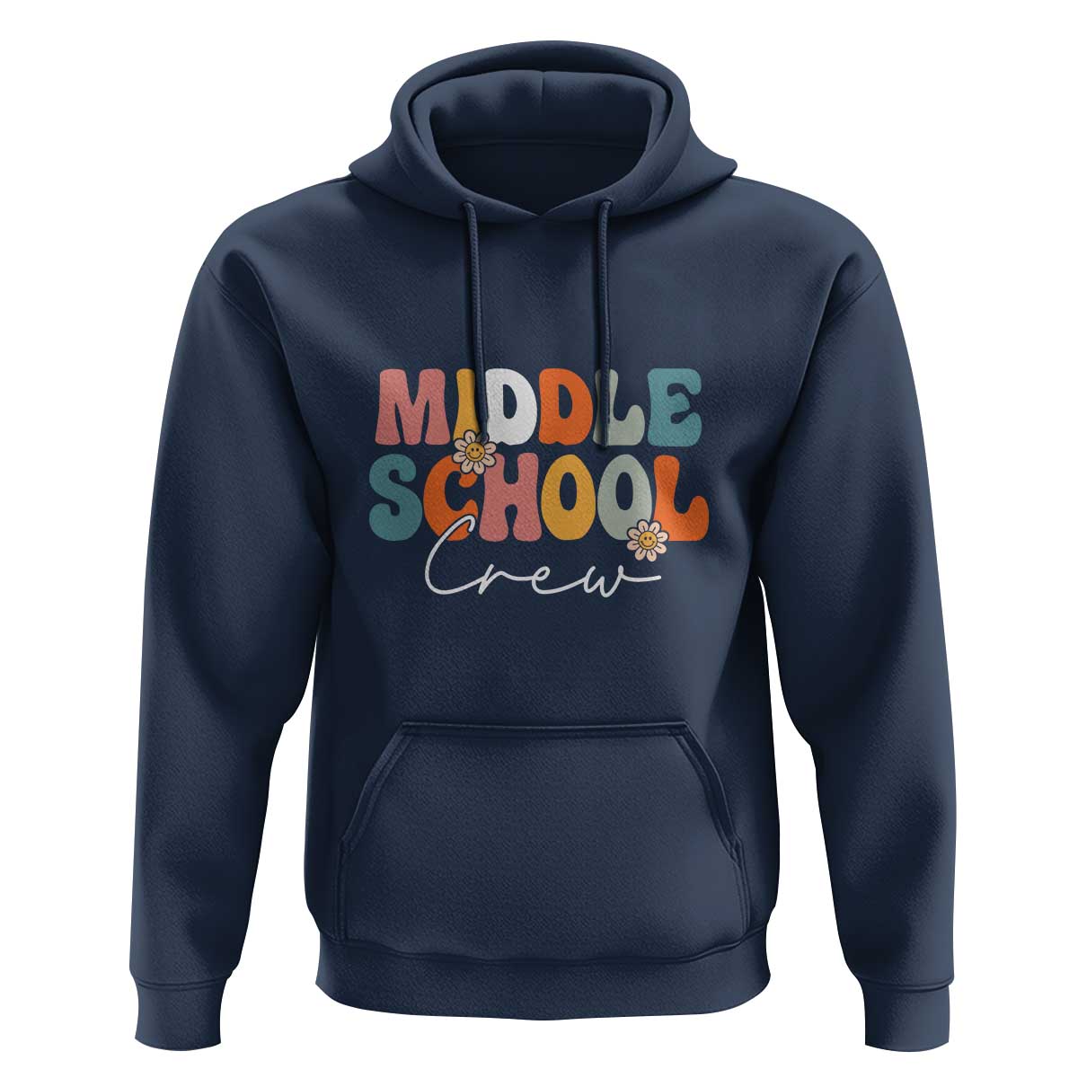 Retro Groovy Vintage Middle School Squad First Day of School Hoodie - Wonder Print Shop