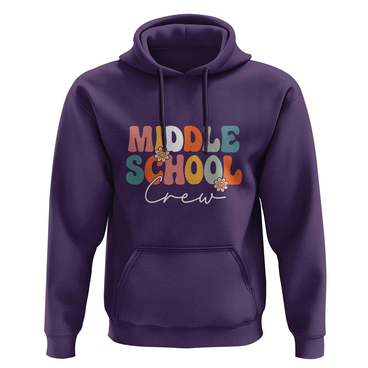 Retro Groovy Vintage Middle School Squad First Day of School Hoodie - Wonder Print Shop