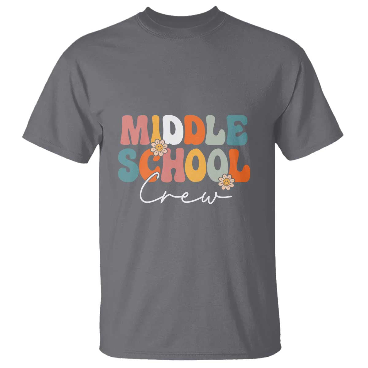 Retro Groovy Vintage Middle School Squad First Day of School T Shirt - Wonder Print Shop