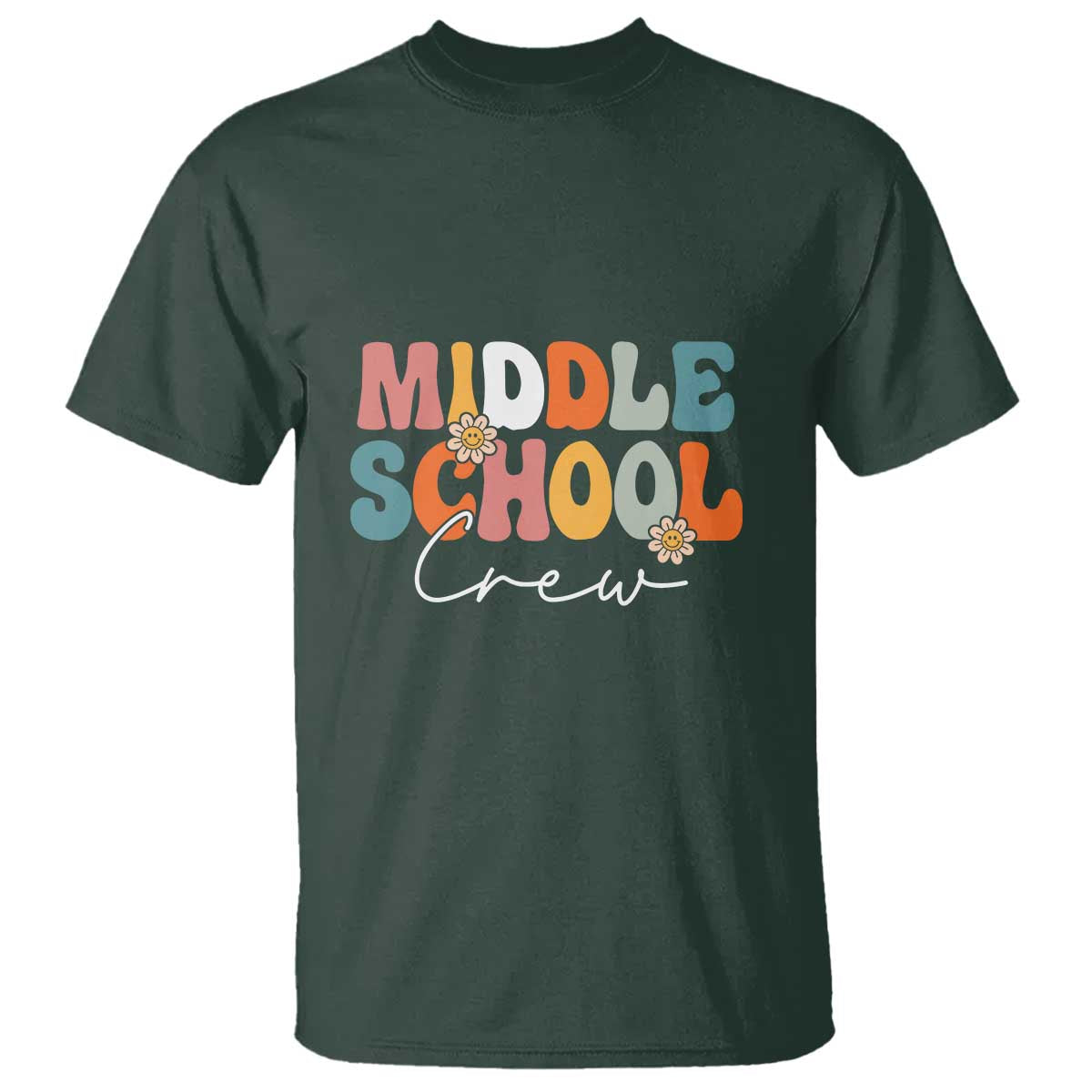 Retro Groovy Vintage Middle School Squad First Day of School T Shirt - Wonder Print Shop