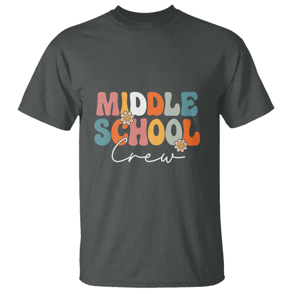 Retro Groovy Vintage Middle School Squad First Day of School T Shirt - Wonder Print Shop